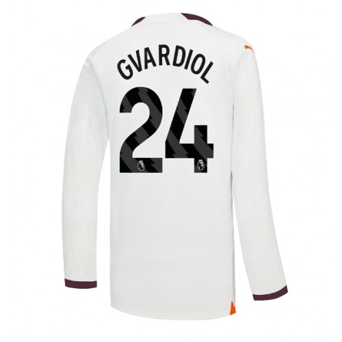 Maillot de foot Manchester City Josko Gvardiol #24 Extérieur 2023-24 Manche Longue